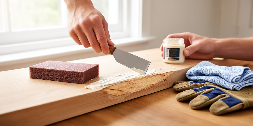 Ремонт скола на деревянной мебели
