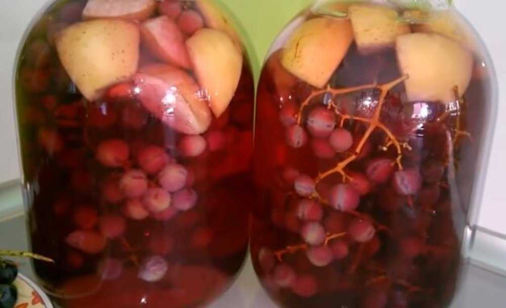 Компот из винограда на зиму: рецепты на 3-х литровую банку