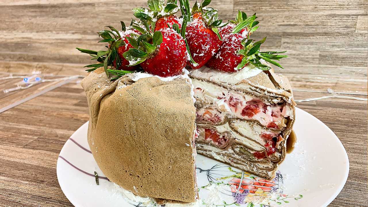 Блинный торт — 10 пошаговых рецептов