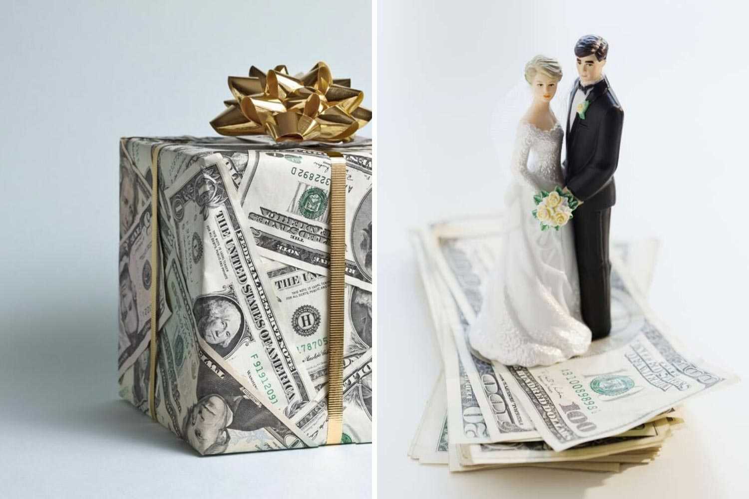 Подарок из денег на свадьбу — как оригинально оформить