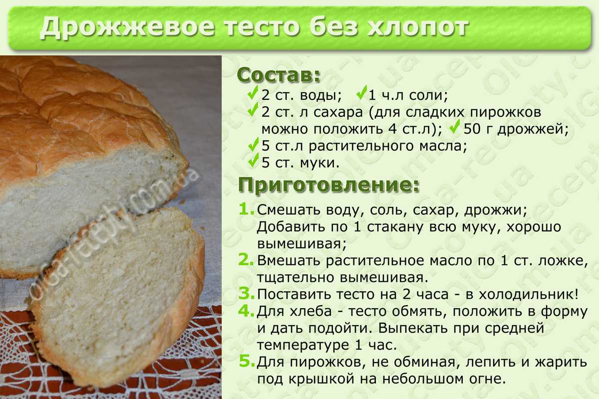 Рецепт опарного теста для хлеба