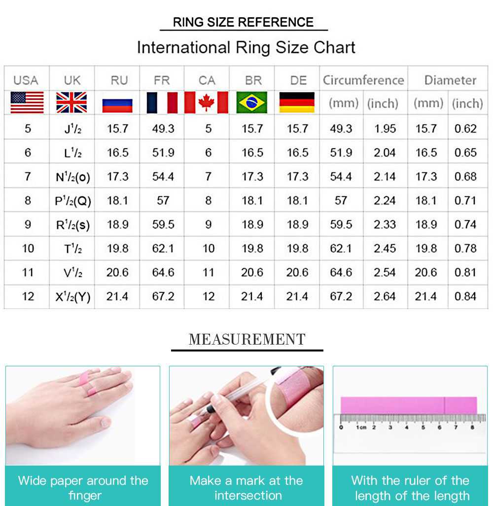 Как определить размер кольца на палец