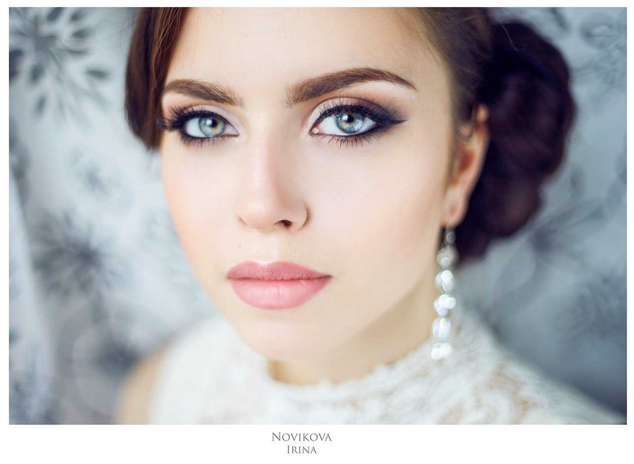 Свадебный макияж для голубых глаз 2019 год