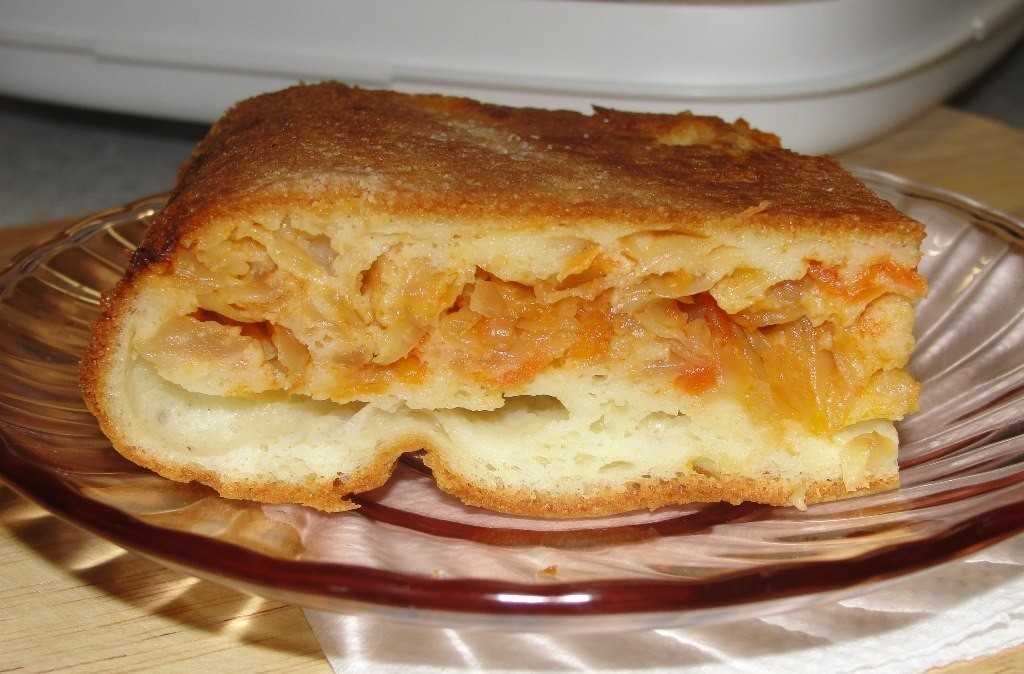 Капустный пирог в духовке заливной на кефире рецепт с фото