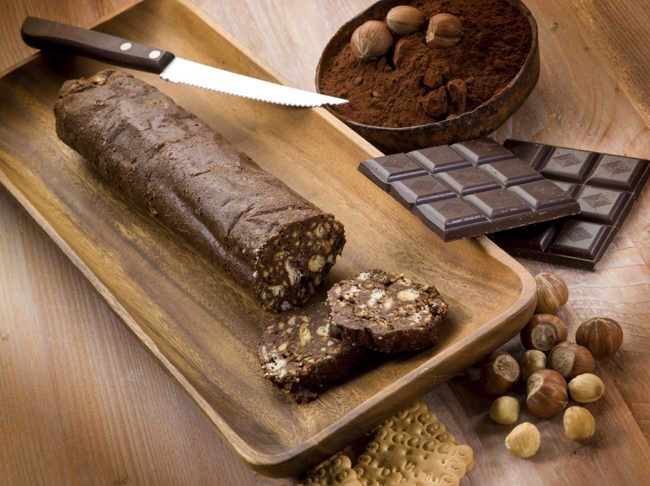 Шоколадная Колбаска Из Печенья И Какао