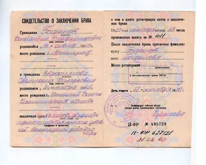 Смена фамилии после замужества: порядок действий, документы, условия и сроки выполнения - realconsult.ru