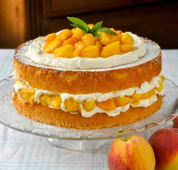 Торт с персиками – счастье сладкоежки! рецептуры разных тортов с персиками для вкусных радостей