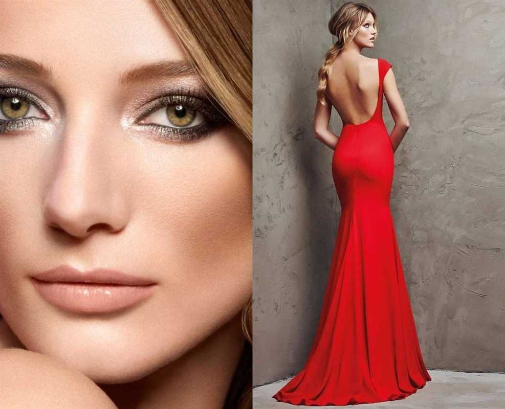 Макияж под красное платье: 10 идей стильного образа