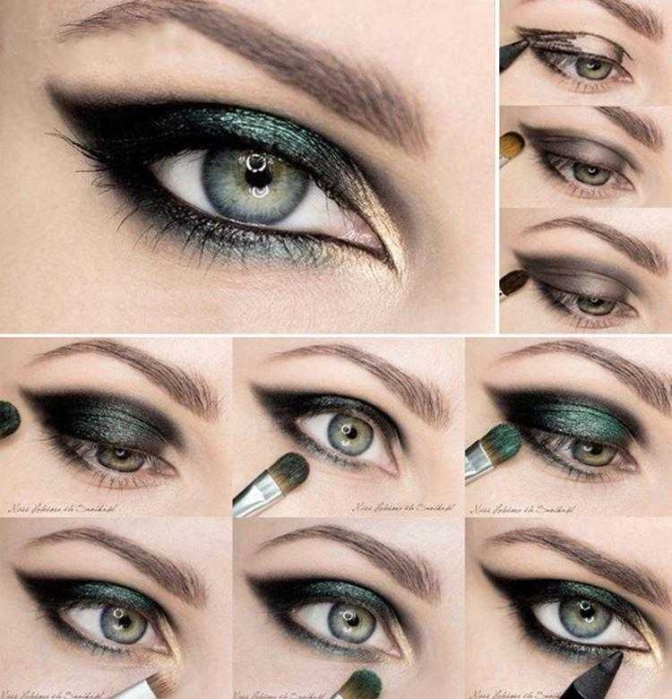 Серо-зелёные глаза – это эксперименты с цветовой гаммой теней и контуров Как подобрать дневной макияж и вечерний макияж по цветотипу Советы и видео