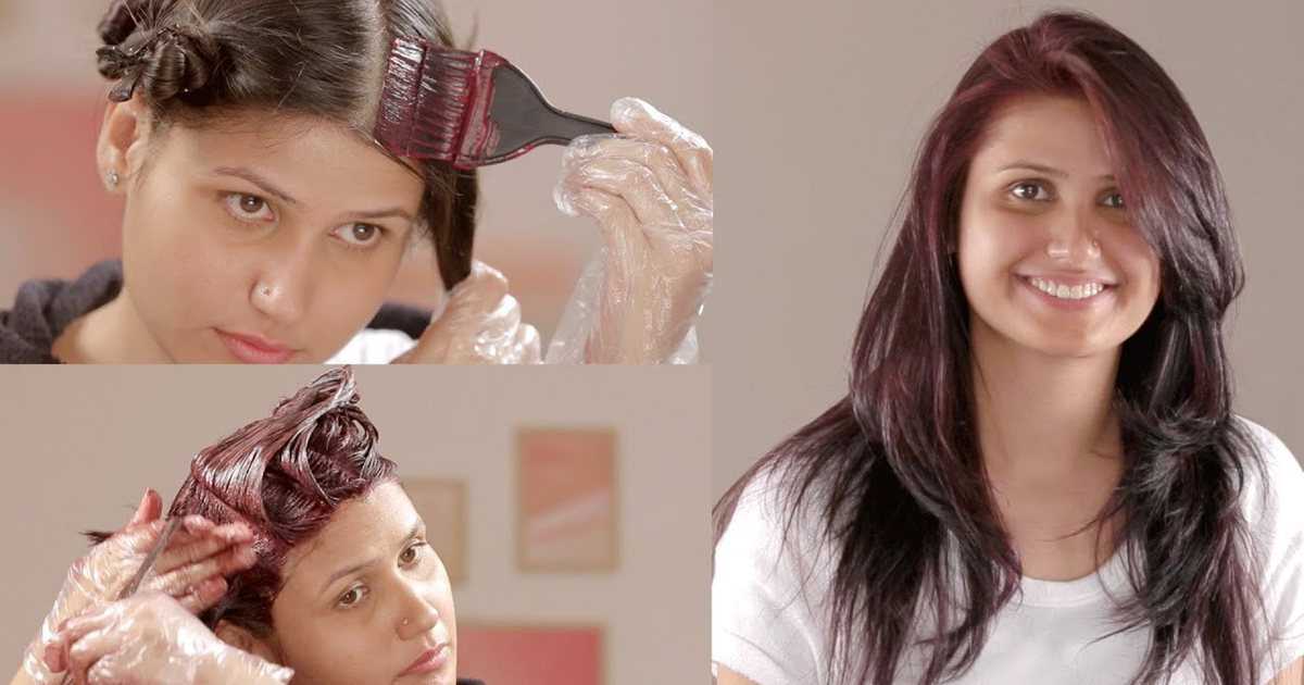 Окрашивание волос в парикмахерской, красим волосы дома