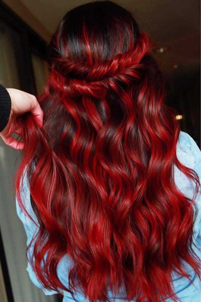 Красный цвет волос: описание с фото, выбор краски для волос, способы нанесения, особенности и нюансы ухода за волосами после окраски - luv.ru
