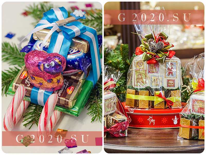 Как собрать сладкий новогодний подарок Идеи для подарков из конфет на Новый год Оформление коробок для сладких подарков к Новому году