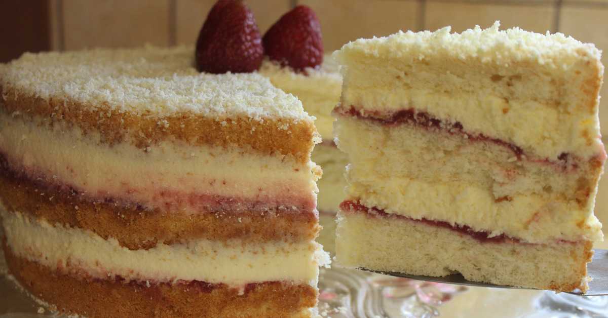 Как приготовить бисквитный торт со сметанным кремом по пошаговому рецепту с фото