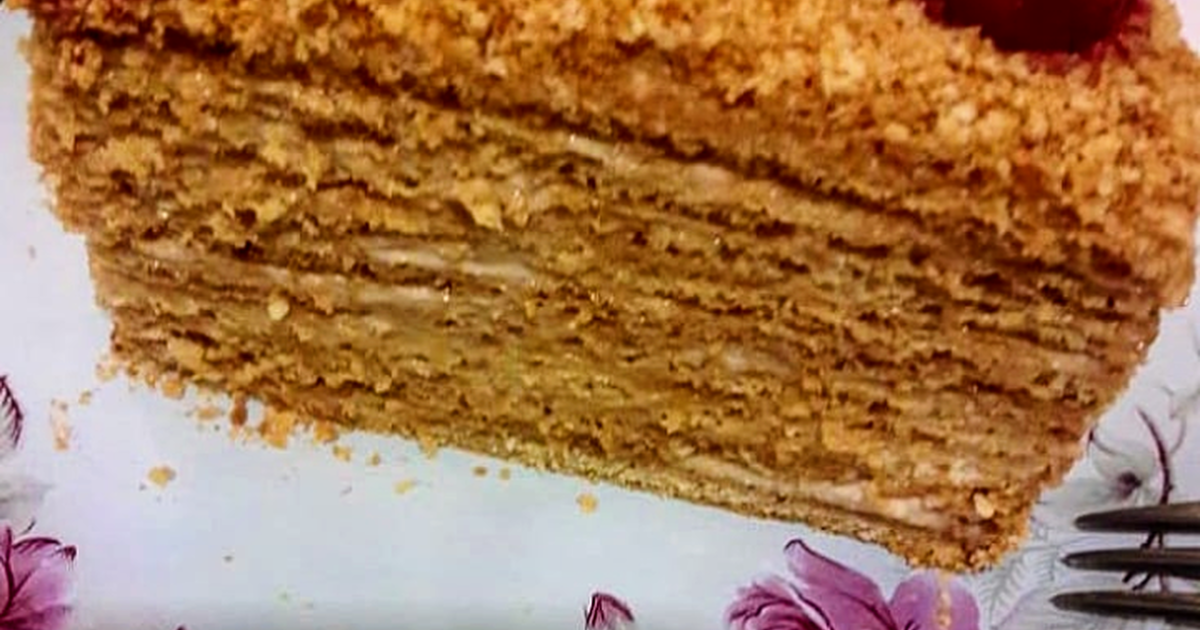 Торт медовик, быстрый и легкий рецепт без раскатывания коржей - wowcook.net